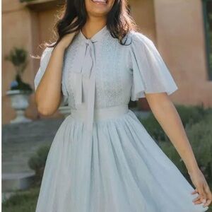 Elegant Light Blue Women's Dress